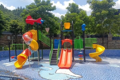 Outdoor Play Set Installed at Community