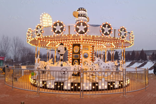 Star-themed Custom 12 Seats Carousel Merry Go Round for Christmas