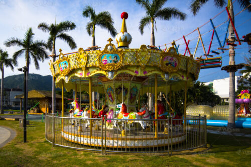 Vintage Carousel for Outdoor Kids Amusement Park