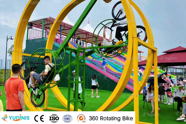 360 Degree Bike Rotating Ride with No Electricity