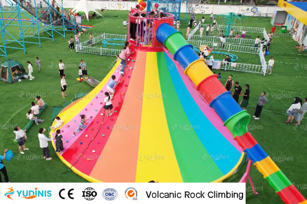 Dinis New Design Volcanic Rock Climbing Slide Set for Children